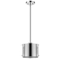 Zoom 1-Light Polished Stainless Steel Pendant With Seeded Acrylic Accents  Warm Home View