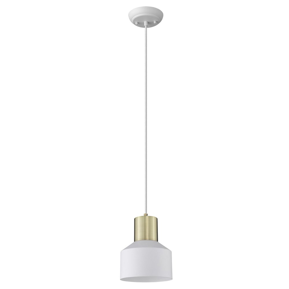 White and Gold Pendant Hanging Light  Warm Home View