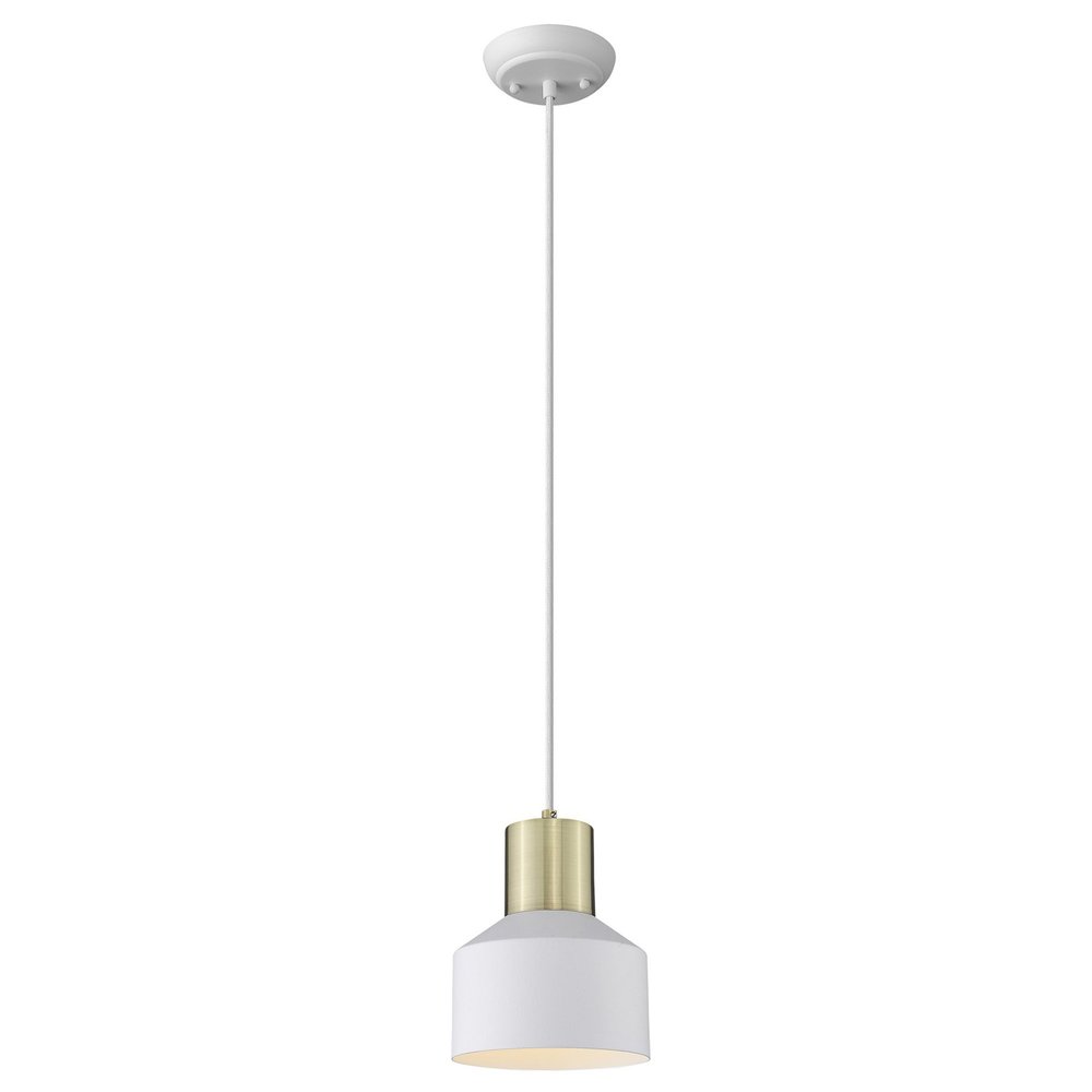 White and Gold Pendant Hanging Light  Warm Home View