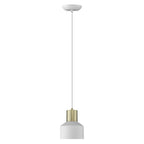 White and Gold Pendant Hanging Light  Warm Home View