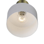 White and Gold Pendant Hanging Light  Warm Home View