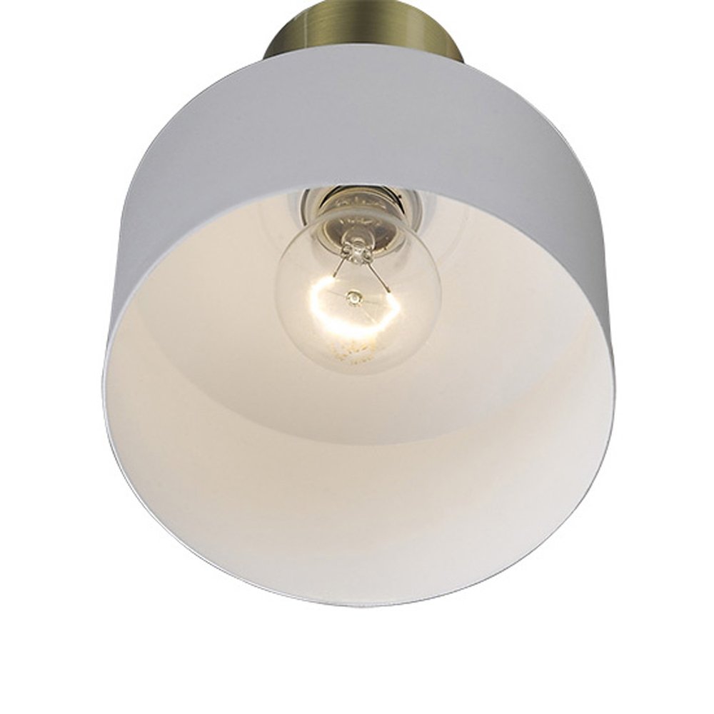 White and Gold Pendant Hanging Light  Warm Home View