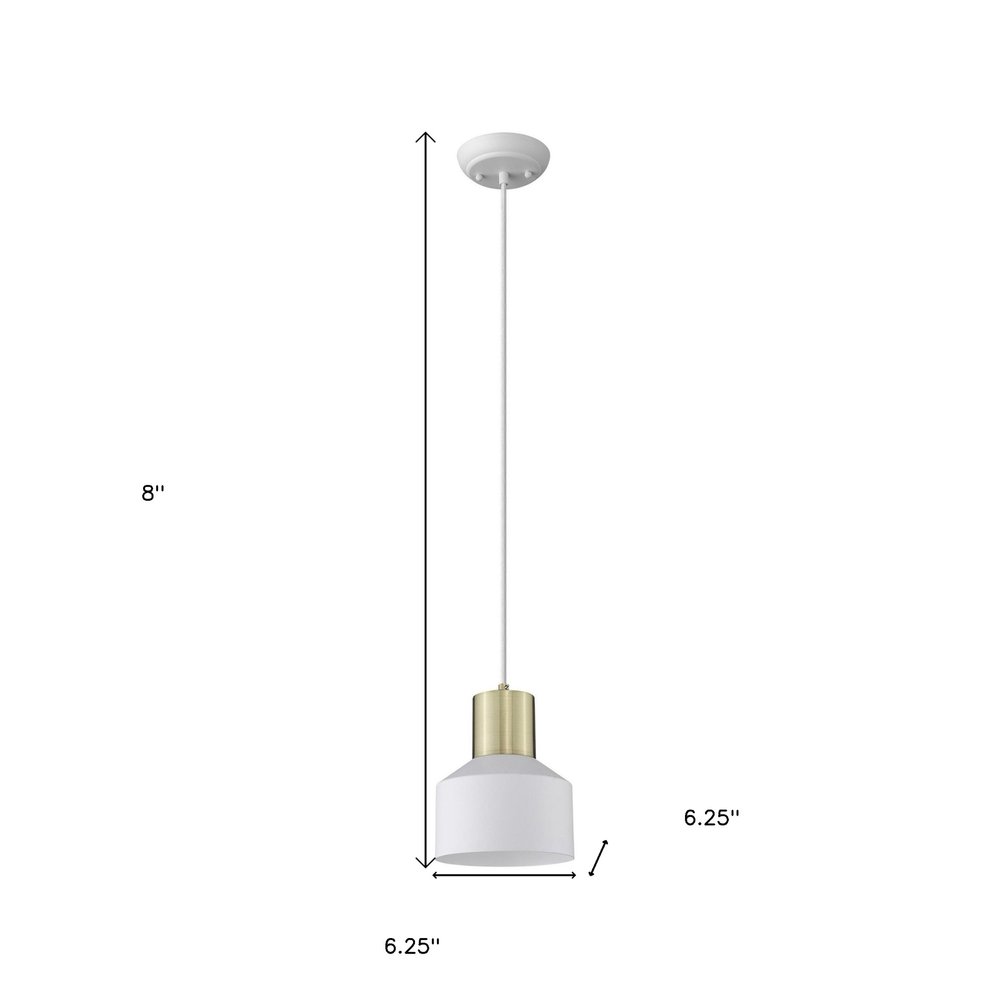 White and Gold Pendant Hanging Light  Warm Home View