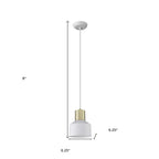 White and Gold Pendant Hanging Light  Warm Home View