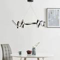 Munich LED Horizontal Chandelier // Black  Warm Home View