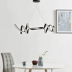Munich LED Horizontal Chandelier // Black  Warm Home View