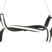 Munich LED Horizontal Chandelier // Black  Warm Home View