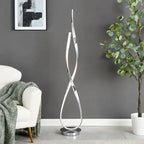 Chrome Vienna LED 55" Tall Floor Lamp // Dimmable  Warm Home View