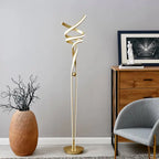 Munich LED Sandy Gold 63" Floor Lamp // Dimmable  Warm Home View