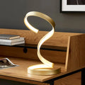 Hamburg Gold Table Lamp // LED Strip & Dimmable Switch  Warm Home View