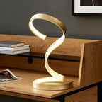 Hamburg Gold Table Lamp // LED Strip & Dimmable Switch  Warm Home View