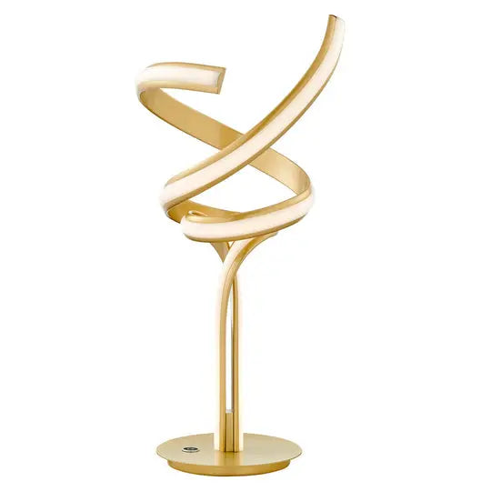 Munich Gold Table Lamp // Natural White LED Strip & Touch Dimmer  Warm Home View
