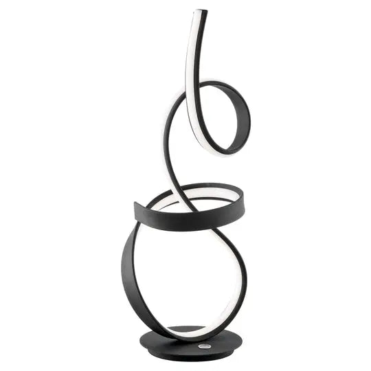 Amsterdam Black Table Lamp - LED Strip & Touch Dimmer  Warm Home View