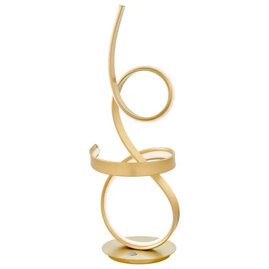 Amsterdam Gold Table Lamp - LED Strip & Touch Dimmer  Warm Home View