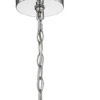 Selene 6-Light Polished Chrome Pendant With Overlapping Frosted White Glass Discs Shade  Warm Home View