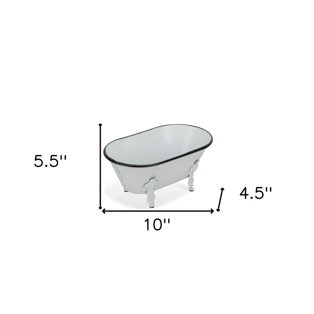White Bathtub Decorative Sculpture  Warm Home View