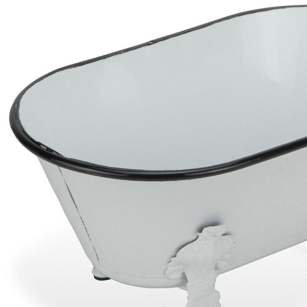 White Bathtub Decorative Sculpture  Warm Home View