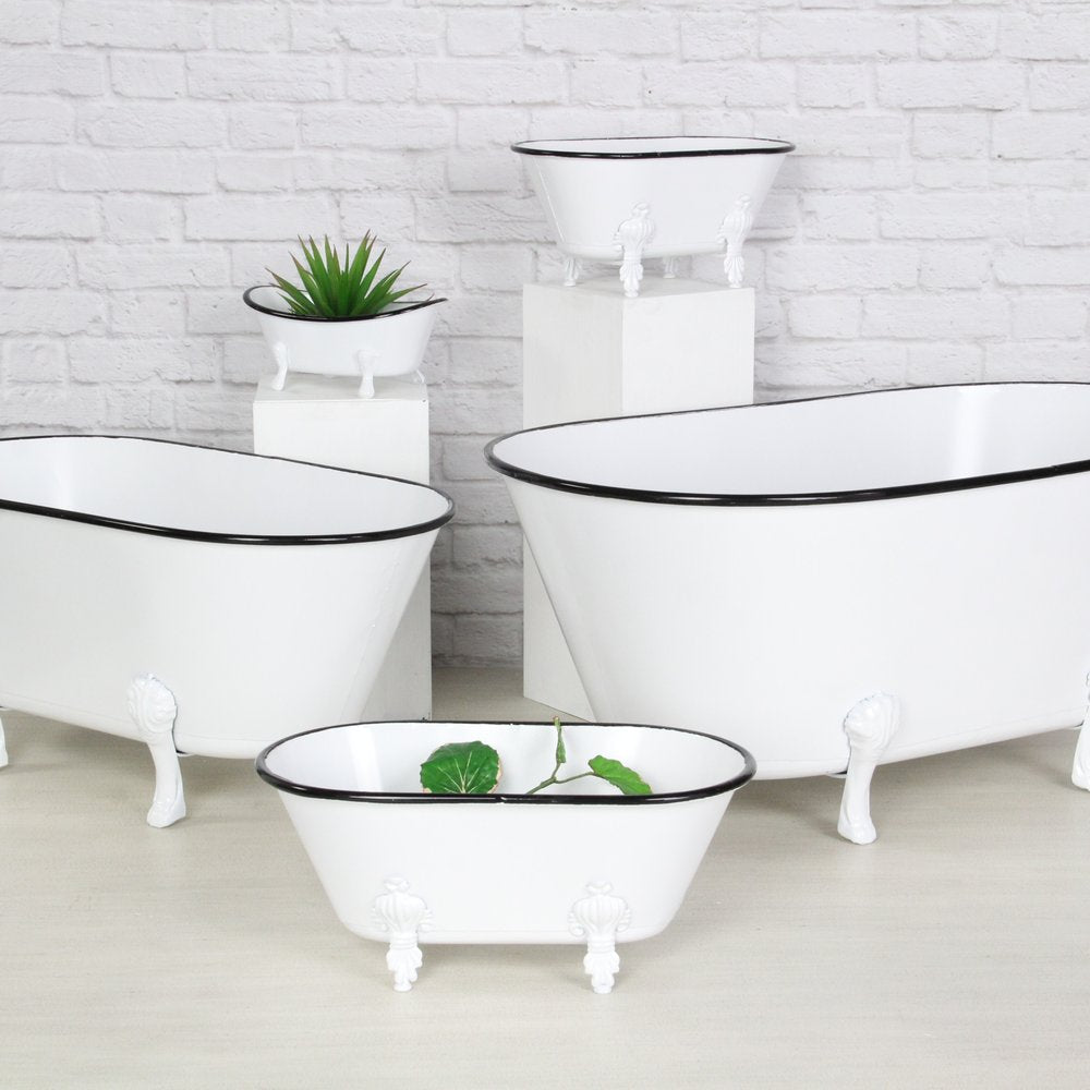 White Bathtub Decorative Sculpture  Warm Home View