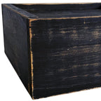 7" Black Wood Wall Mounted Floating Shelf With LED Light  Warm Home View