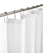 Luxurious White Waffle Weave Shower Curtain  Warm Home View