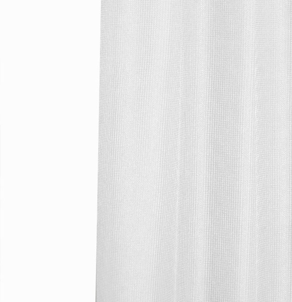 Luxurious White Waffle Weave Shower Curtain  Warm Home View