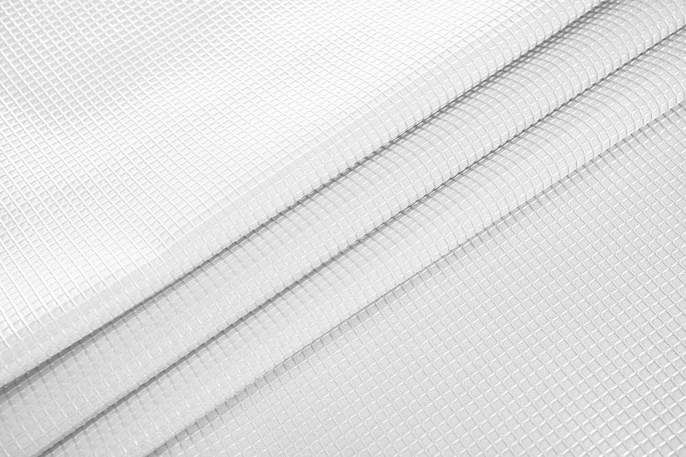 Luxurious White Waffle Weave Shower Curtain  Warm Home View