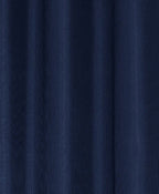 Luxurious Navy Waffle Weave Shower Curtain  Warm Home View