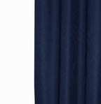 Luxurious Navy Waffle Weave Shower Curtain  Warm Home View
