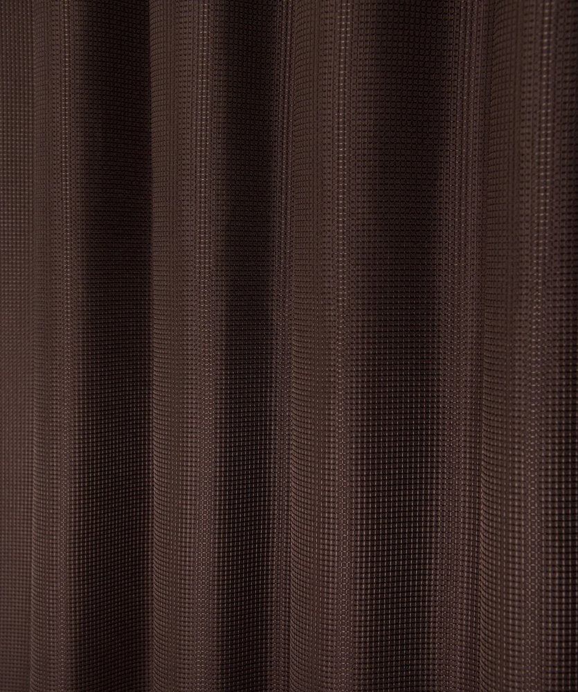 Luxurious Brown Waffle Weave Shower Curtain  Warm Home View