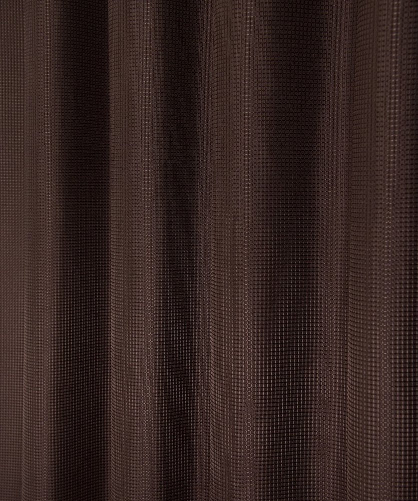 Luxurious Brown Waffle Weave Shower Curtain  Warm Home View