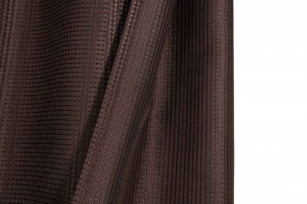 Luxurious Brown Waffle Weave Shower Curtain  Warm Home View