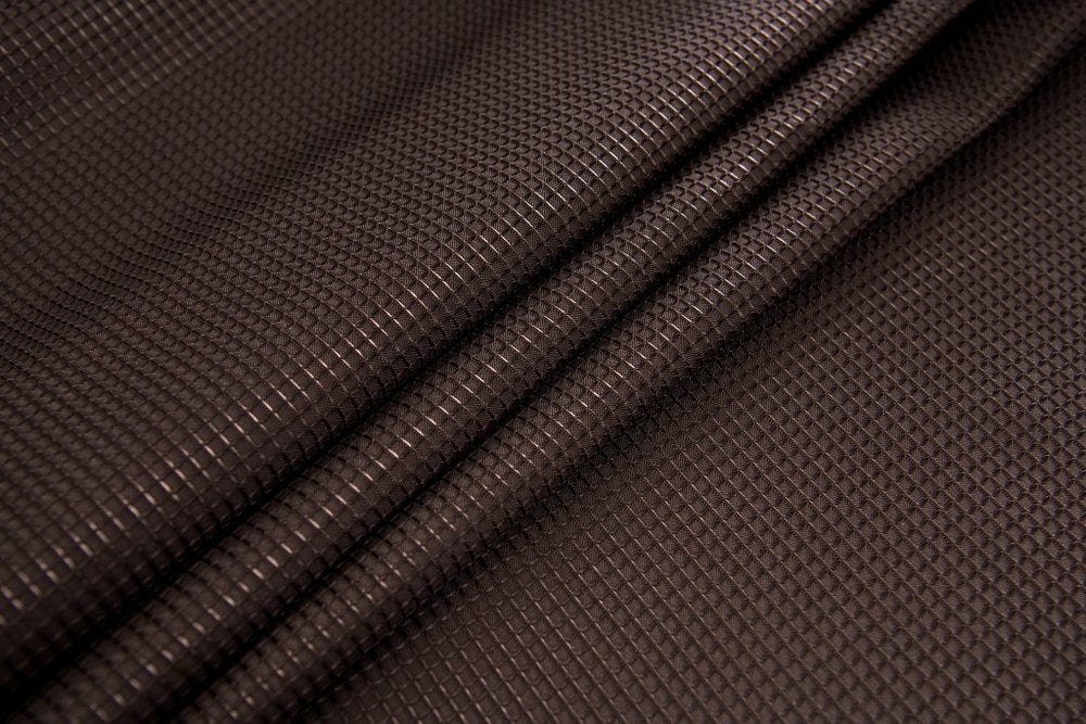 Luxurious Brown Waffle Weave Shower Curtain  Warm Home View
