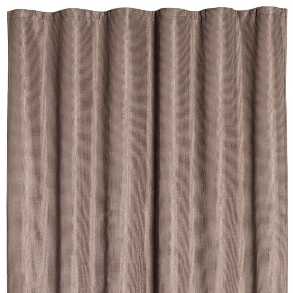 Luxurious Mocha Waffle Weave Shower Curtain  Warm Home View
