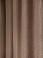Luxurious Mocha Waffle Weave Shower Curtain  Warm Home View