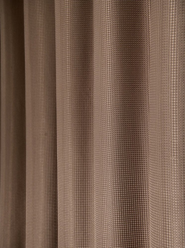 Luxurious Mocha Waffle Weave Shower Curtain  Warm Home View