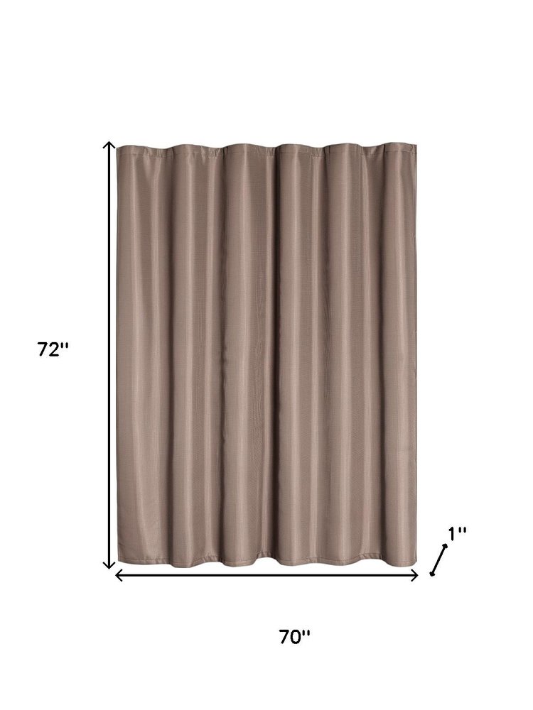 Luxurious Mocha Waffle Weave Shower Curtain  Warm Home View