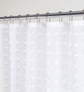 White Puff Sheer Shower Curtain  Warm Home View