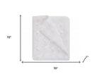 White Puff Sheer Shower Curtain  Warm Home View