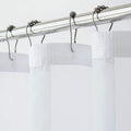 White Sheer and Grid Shower Curtain and Liner Set  Warm Home View