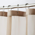 Mocha Sheer and Grid Shower Curtain and Liner Set  Warm Home View