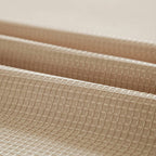 Mocha Sheer and Grid Shower Curtain and Liner Set  Warm Home View