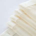 Ivory Sheer and Grid Shower Curtain and Liner Set  Warm Home View