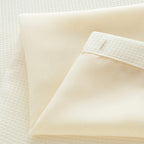 Ivory Sheer and Grid Shower Curtain and Liner Set  Warm Home View
