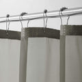 Gray Sheer and Grid Shower Curtain and Liner Set  Warm Home View