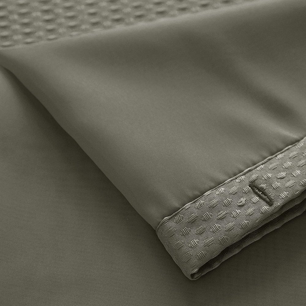 Gray Sheer and Grid Shower Curtain and Liner Set  Warm Home View