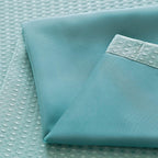 Teal Sheer and Grid Shower Curtain and Liner Set  Warm Home View