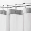 Silver Modern Grid Shower Curtain and Liner Set  Warm Home View