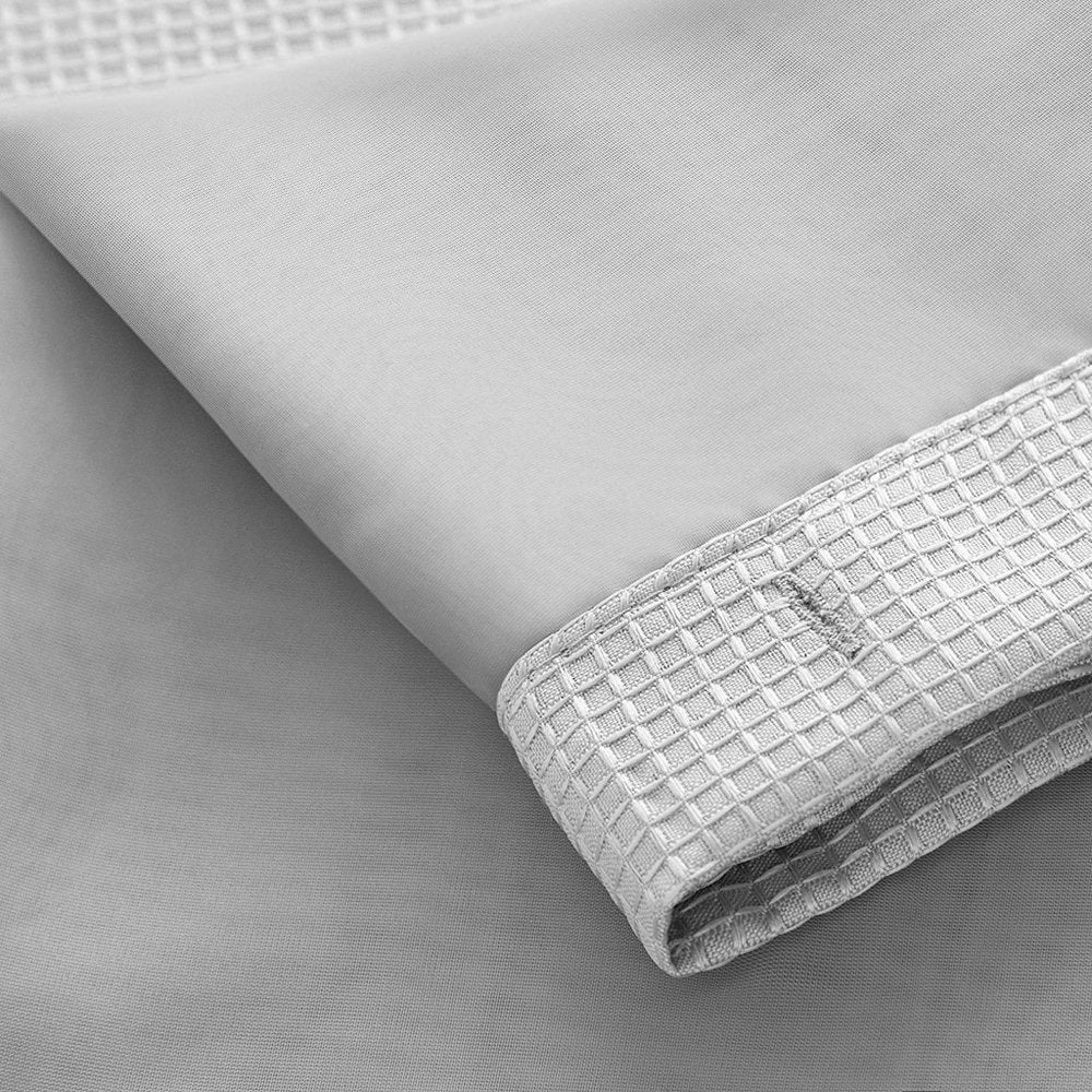 Silver Modern Grid Shower Curtain and Liner Set  Warm Home View