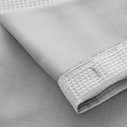 Silver Modern Grid Shower Curtain and Liner Set  Warm Home View