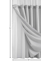 Silver Modern Grid Shower Curtain and Liner Set  Warm Home View